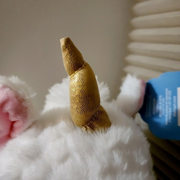NWT Spark Create Imagine Unicorn Plush Stuffed Animal Rattle Crinkle Ears White - Picture 6 of 12